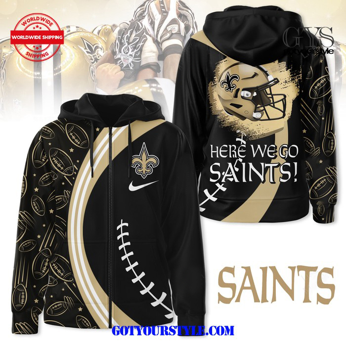 New Orleans Saints Here We Go Saints Hoodie