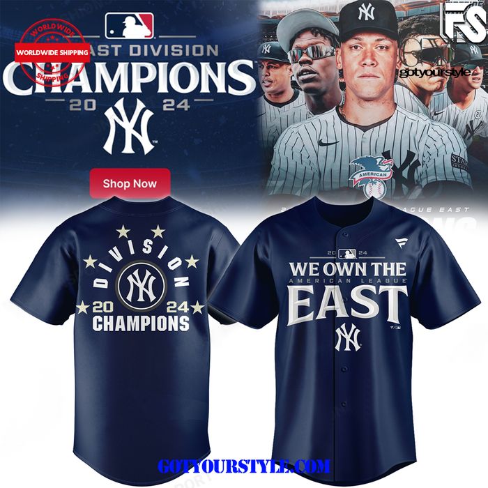 New York Yankees Fanatics Royal 2024 AL East Champions Baseball Jersey