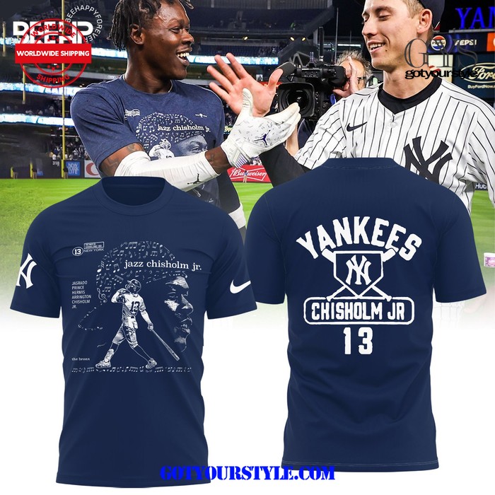 New York Yankees x Jazz Chisholm Jr 2024 Blue Shirt