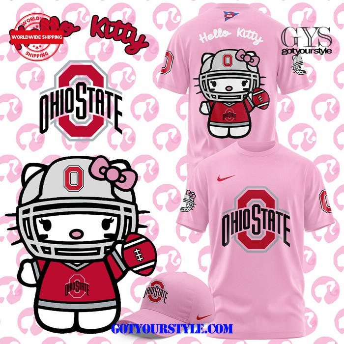 Ohio State Football x Hello Kitty Limited Edition Pink T-Shirt