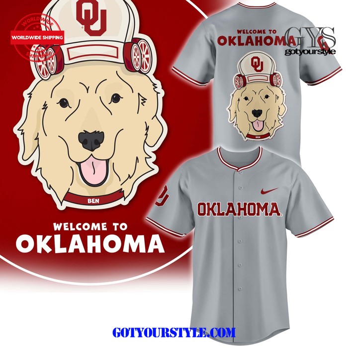 Oklahoma Sooners Welcome to Oklahoma 2024 Baseball Jersey