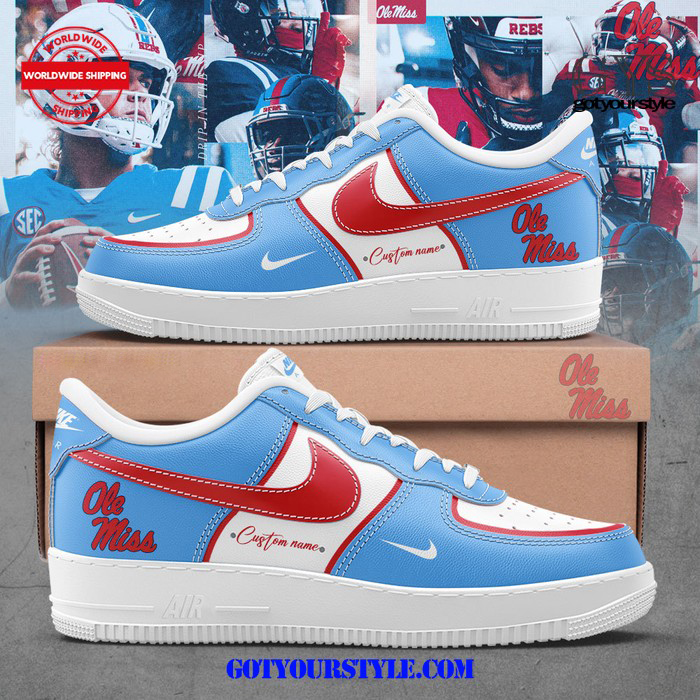 Ole Miss Football Custom Name For Fans Air Force 1 Shoes