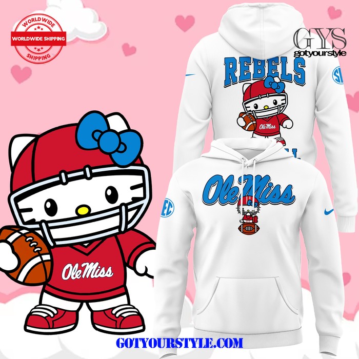 Ole Miss Rebels Football Hello Kitty Limited 2024 Hoodie