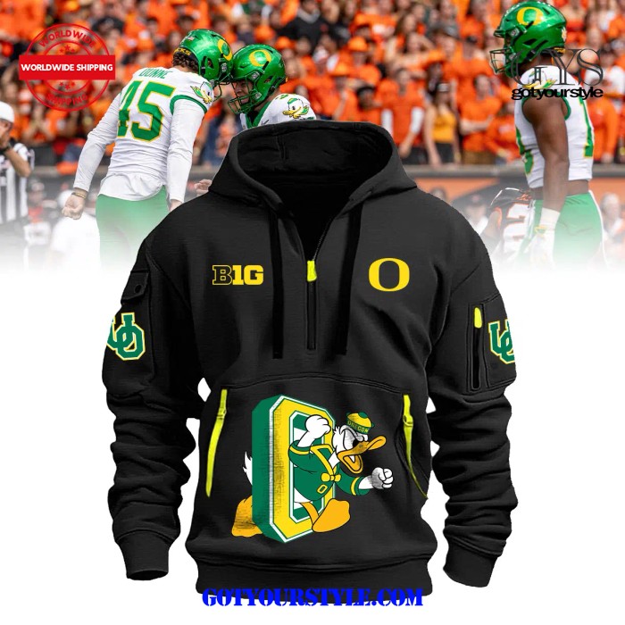 Oregon Ducks Football 2024 Limited Half Zipper Hoodie