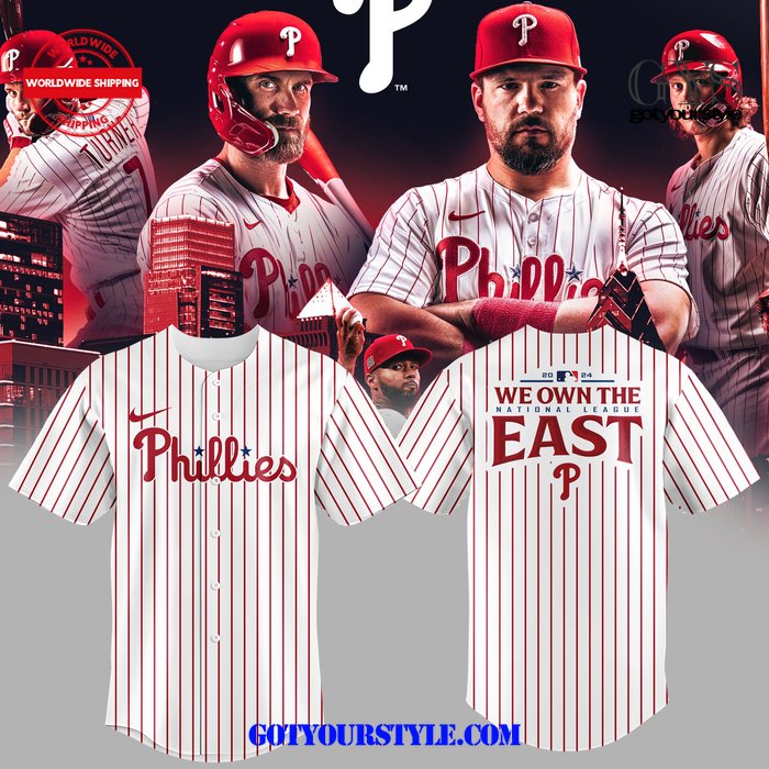 Philadelphia Phillies National League East 2024 Champions Baseball Jersey