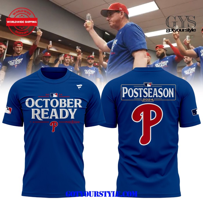 Philadelphia Phillies October Ready 2024 Postseason T-Shirt