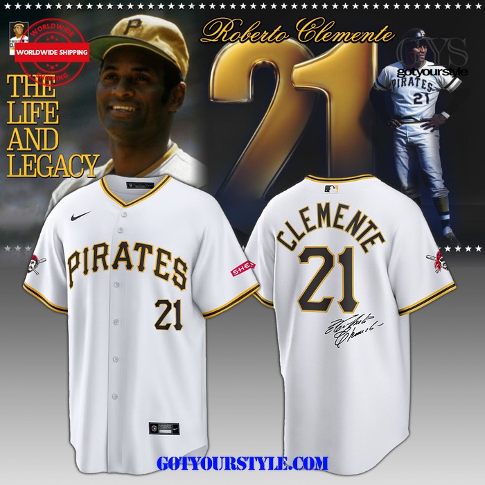 Pittsburgh Pirates X Roberto Clemente Limited Edition Baseball Jersey