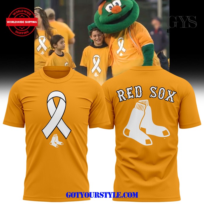 Red Sox Special Honoring Childhood Cancer Awareness Month Tee Shirt