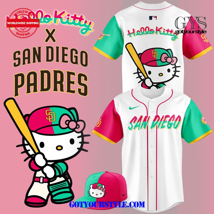 San Diego Padres x Hello Kitty 2024 Special Edition Baseball Jersey