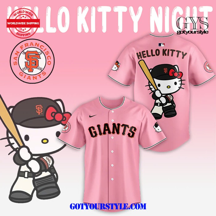 San Francisco Giants x Hello Kitty Night 2024 Baseball Jersey