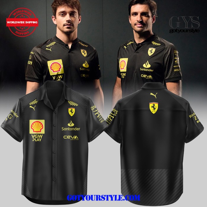 Scuderia Ferrari Monza Special Edition Black Hawaiian Shirt