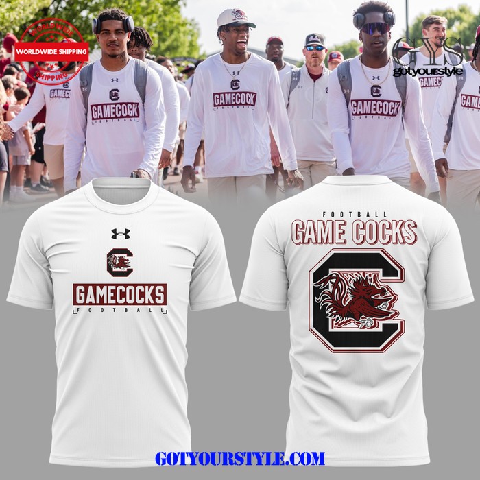 South Carolina Gamecocks Football White Tee Shirt