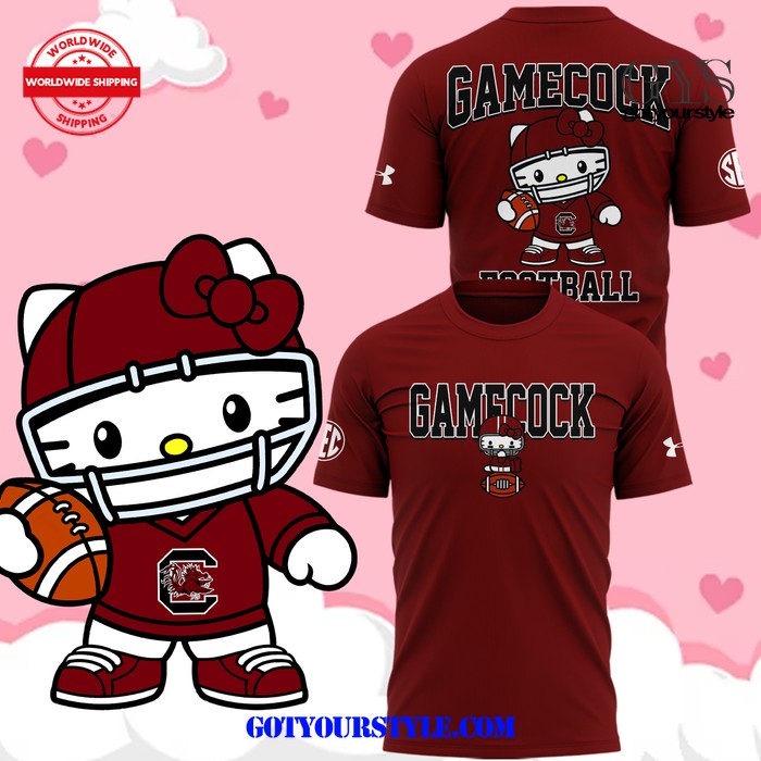 South Carolina Gamecocks Hello Kitty 2024 Red Shirt