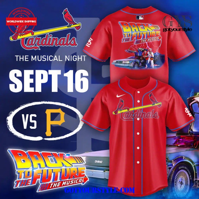 St. Louis Cardinals 2024 Back to the Future The Musical Night Baseball Jersey