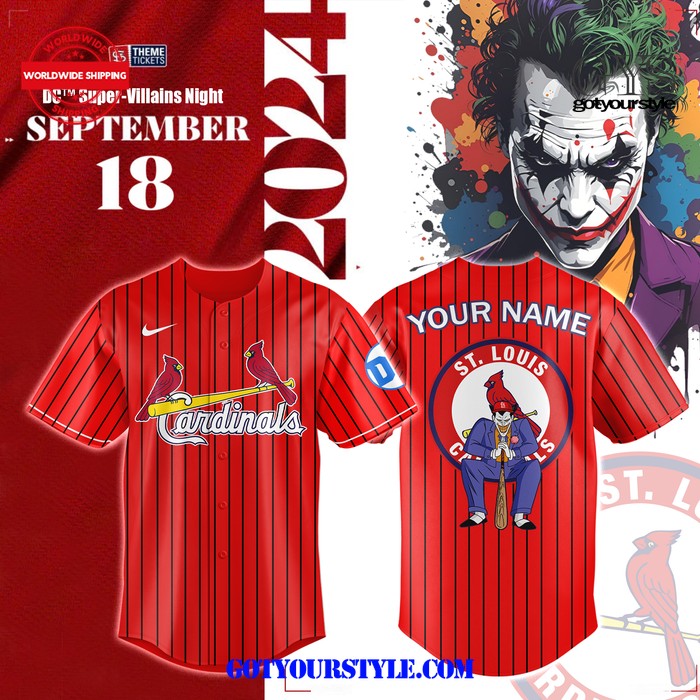 St. Louis Cardinals X DC Joker 2024 Baseball Jersey