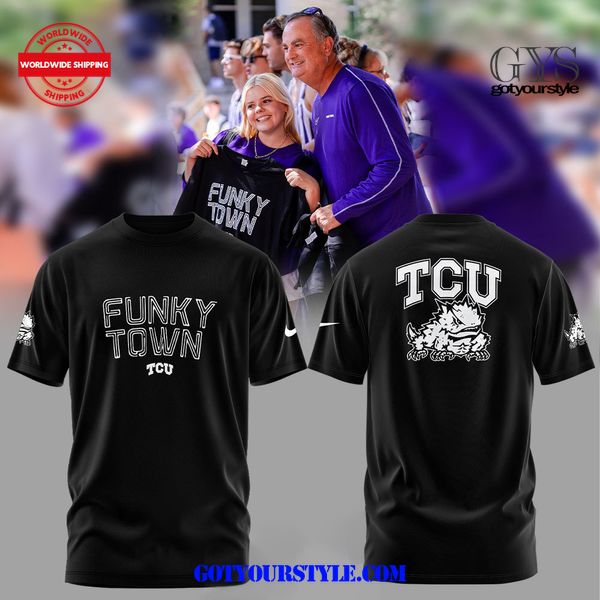 TCU Football Funky Town 2024 Limited Black T-Shirt