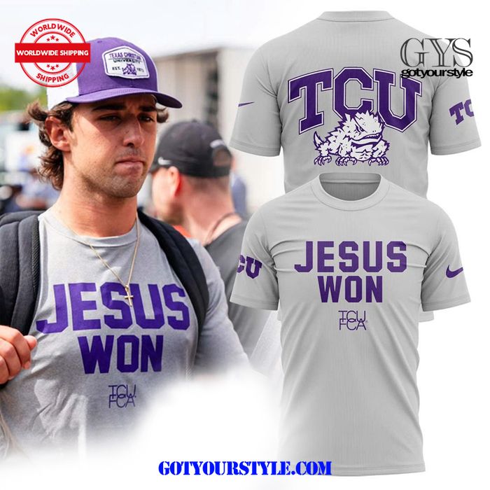 TCU Football Jesus Won 2024 Nike T-Shirt