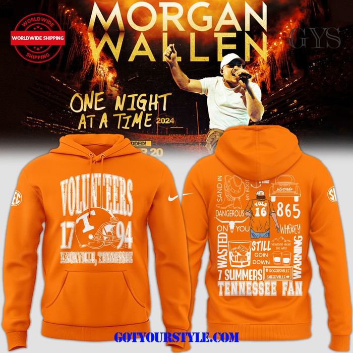 Tennessee Volunteers x Morgan Wallen 2024 Limited Orange Hoodie