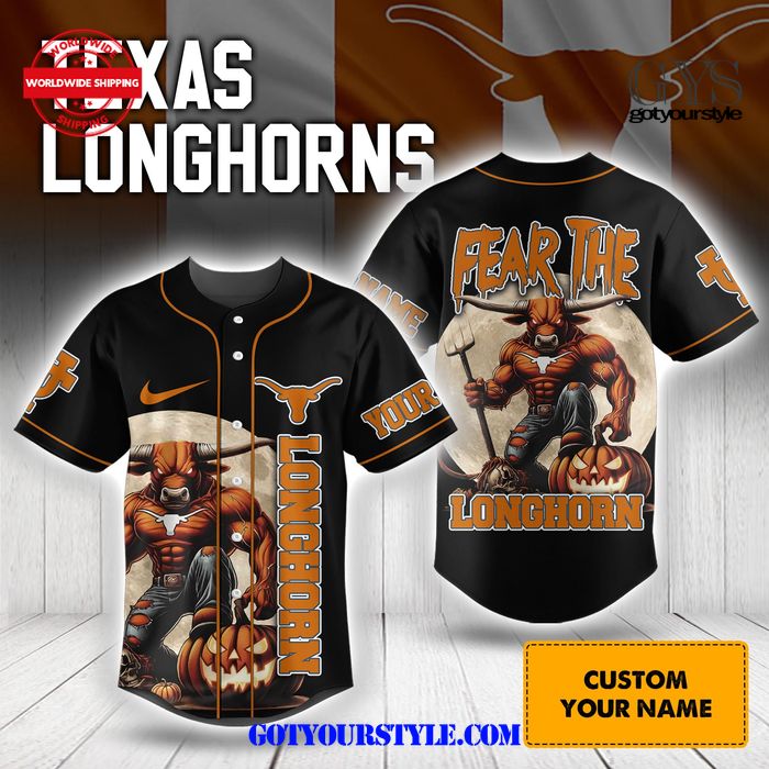 Texas Longhorns Fear The Longhorn Limited Edition Baseball Jersey