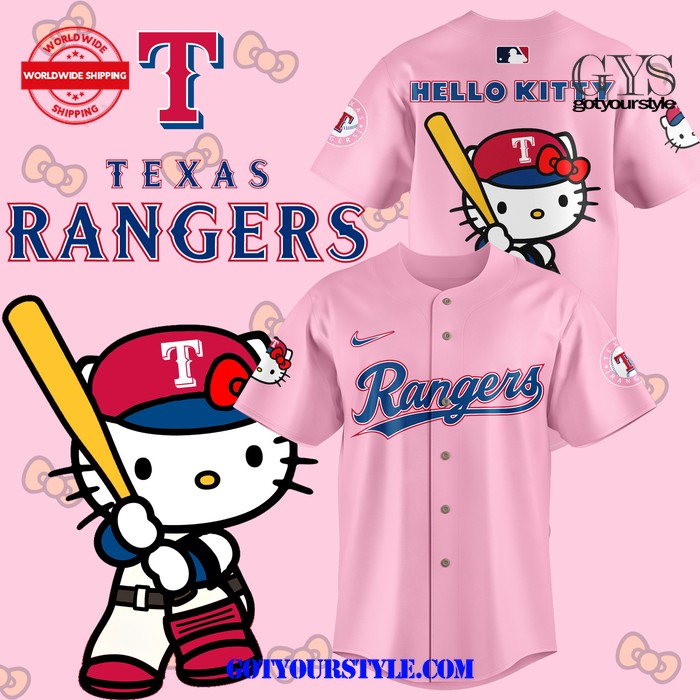 Texas Rangers x Hello Kitty Night 2024 Limited Baseball Jersey