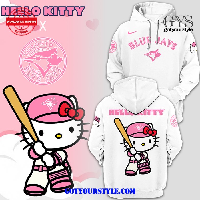 Toronto Blue Jays 2024 Limited Pink Hello Kitty Hoodie