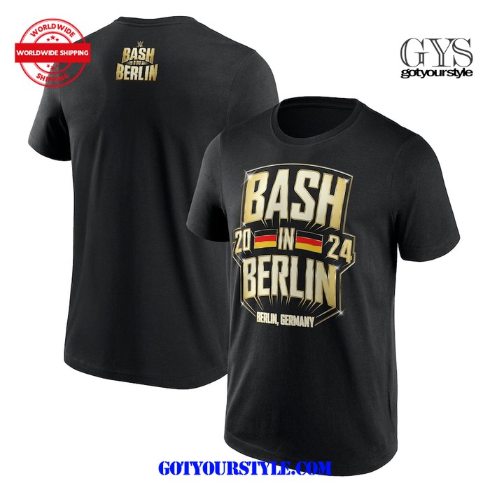 WWE Bash In Berlin 2024 Gold Flag Shirt