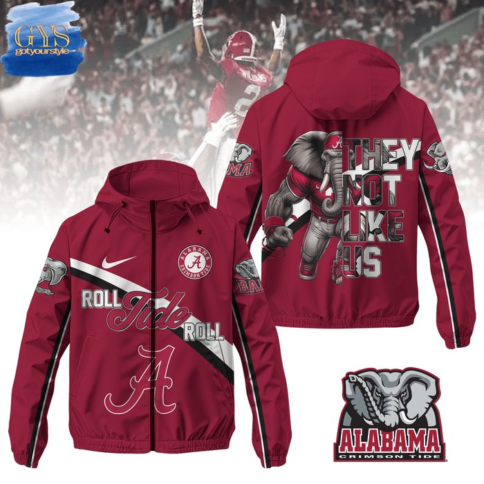 Alabama Crimson Tide They Not Like Us Windbreaker Jacket