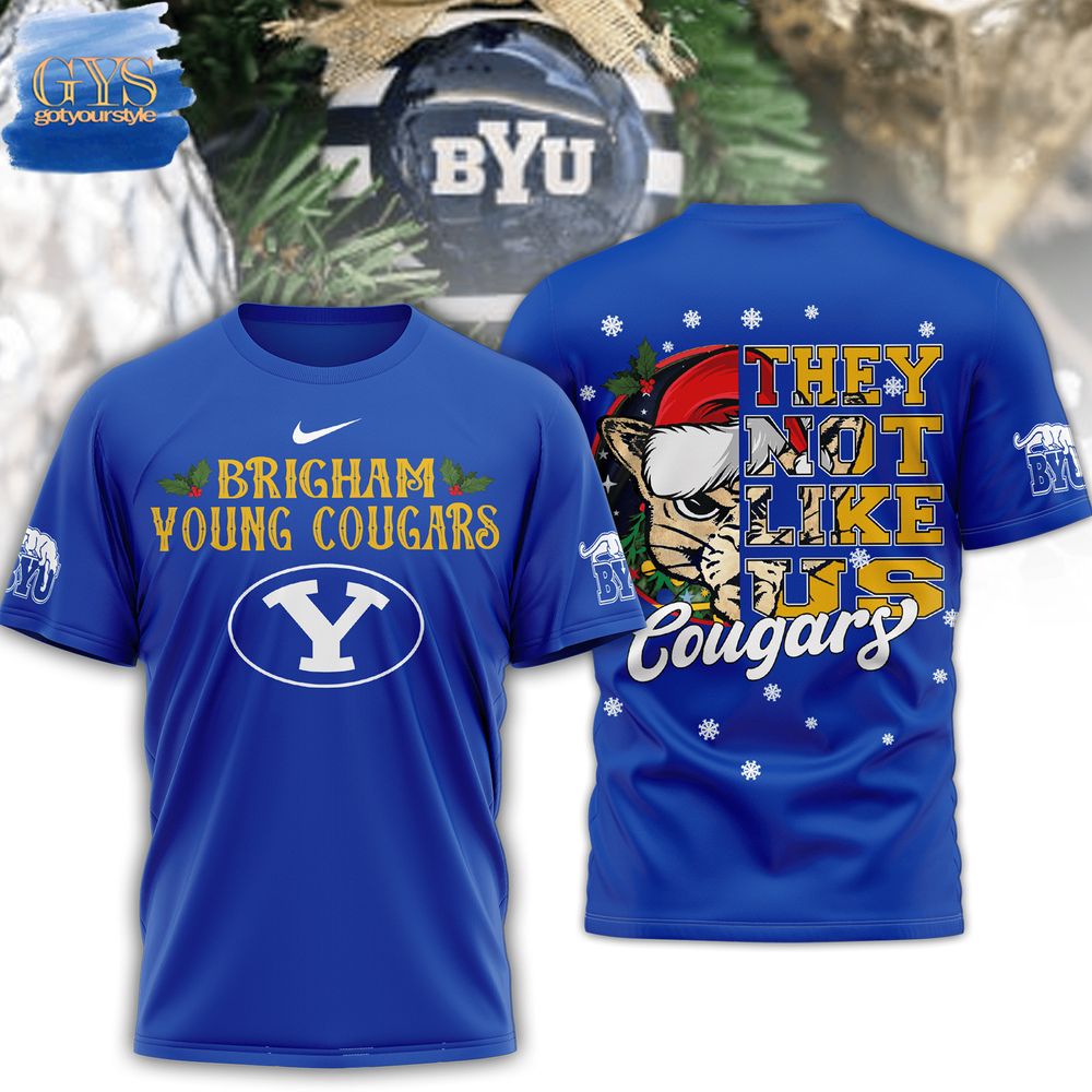 BYU They Not Like Us Christmas 2024 Blue Shirt