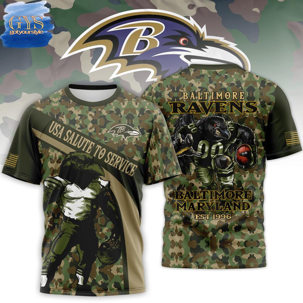 Baltimore Ravens USA Salute To Service Limited Camo Shirt