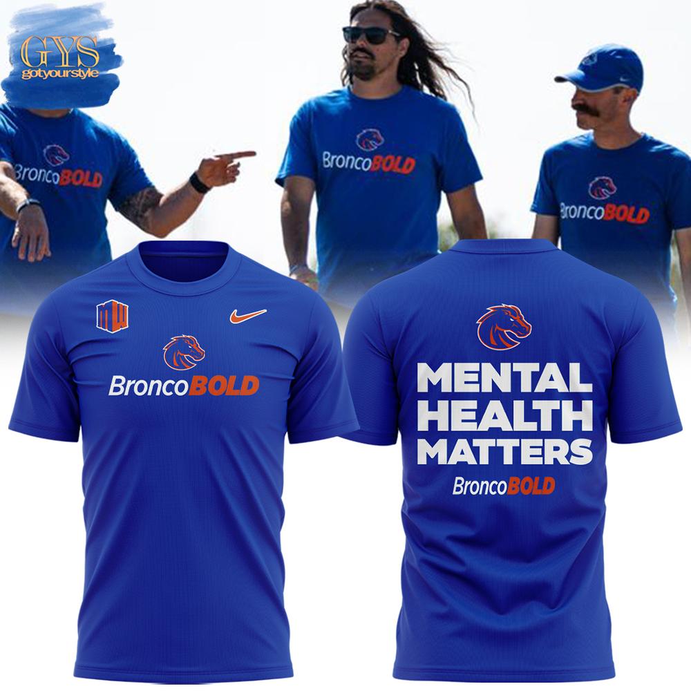 Boise State Broncos Mental Health Matters 2024 Blue Shirt