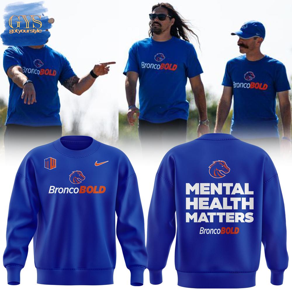 Boise State Broncos Mental Health Matters 2024 Sweatshirt Jogger Caps