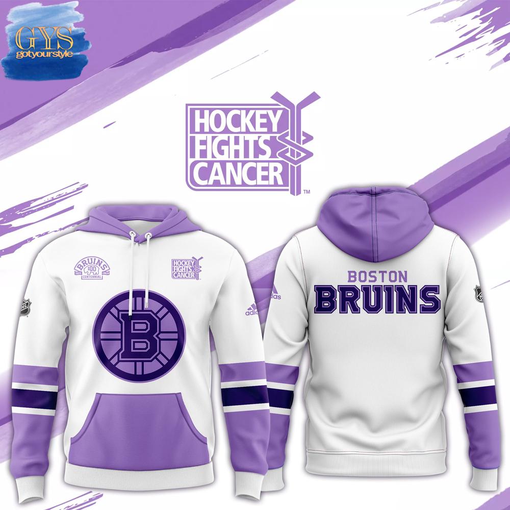 Boston Bruins Hockey Fights Cancer 2024 Hoodie