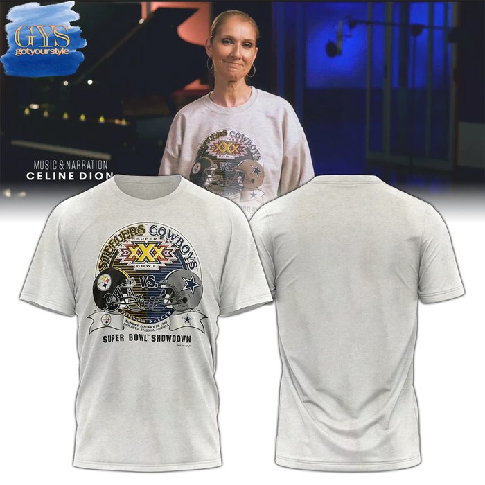 Celine Dion Dallas Cowboys X Pittsburgh Steelers Showdown 2024 Limited T-Shirt