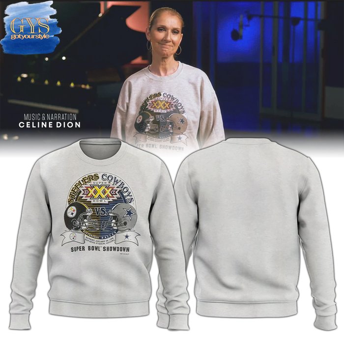 Celine Dion Dallas Cowboys X Pittsburgh Steelers Showdown 2024 Sweatshirt