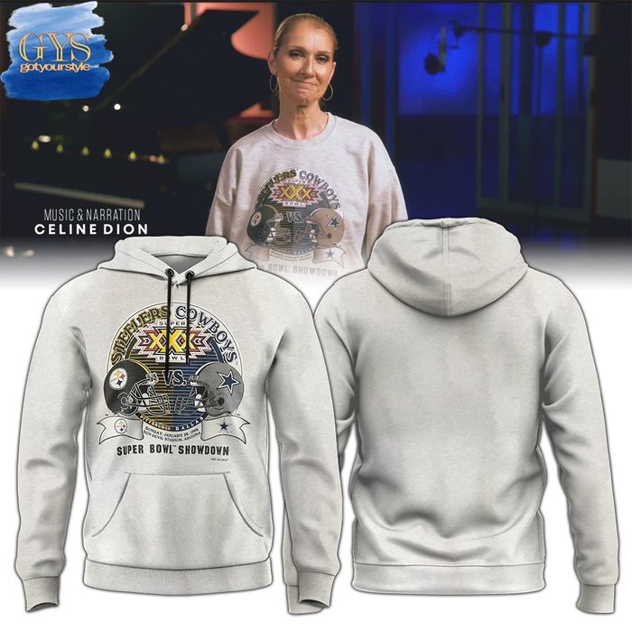 Celine Dion Dallas Cowboys X Pittsburgh Steelers Showdown Hoodie