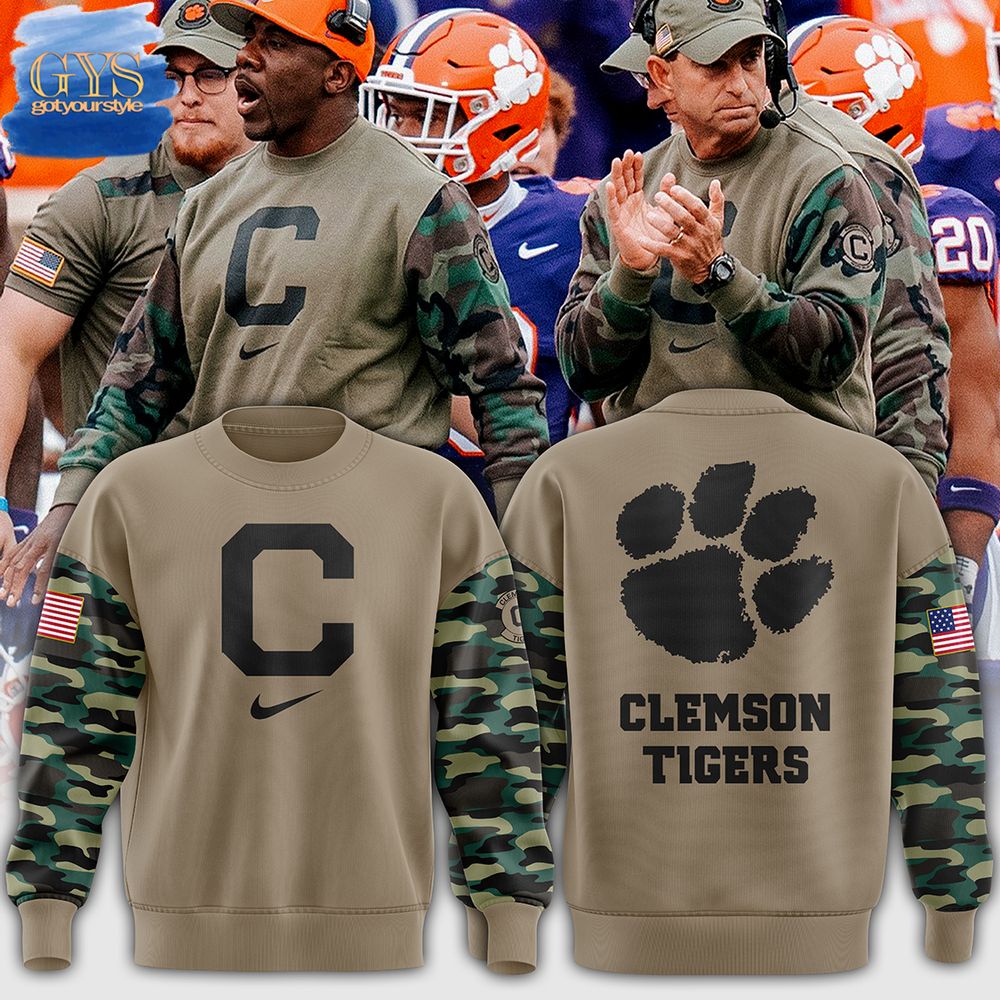 Clemson Tigers 2024 Camouflage Nike Camo Sweatshirt