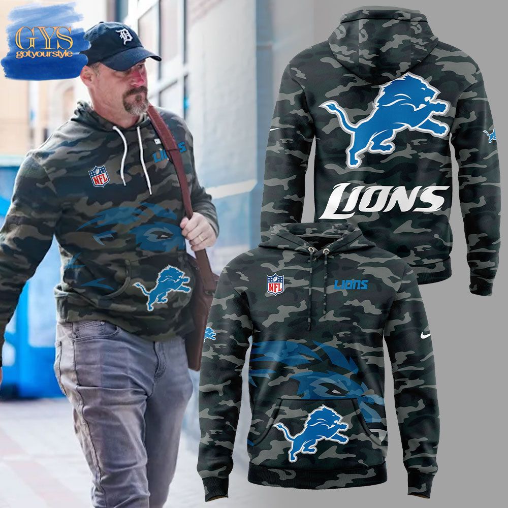 Coach Dan Campbell Detroit Lions Camo Limited Edition Hoodie