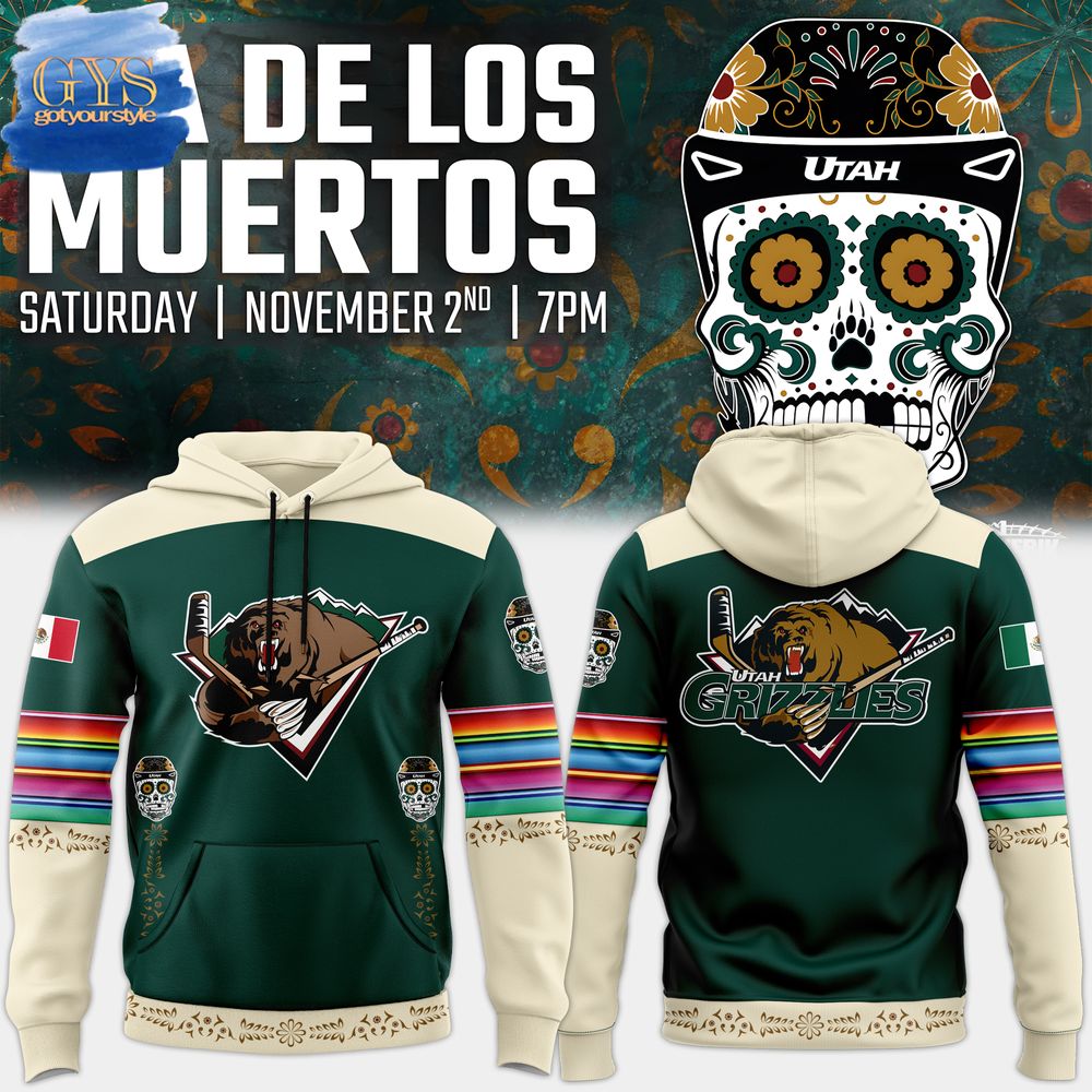 Dia De Los Muertos Night x Utah Grizzlies 2024 Hoodie