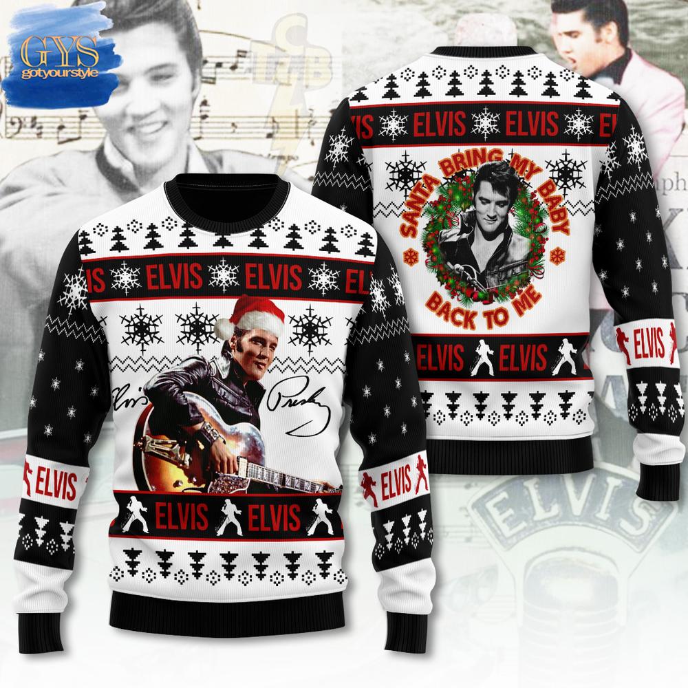 Elvis Presley Santa Bring My Baby Back To Me Sweater