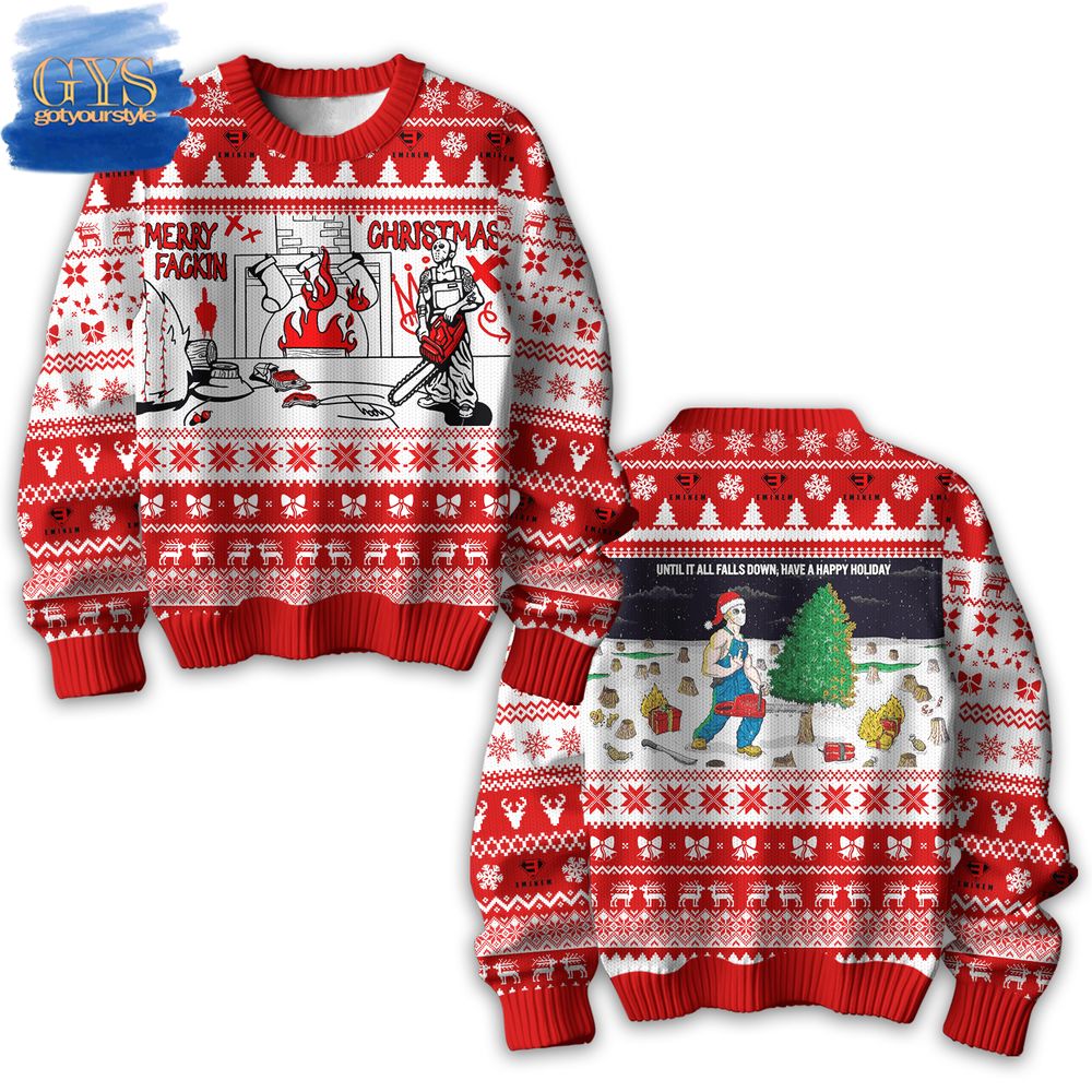 Eminem Merry Fackin Christmas Ugly Sweater