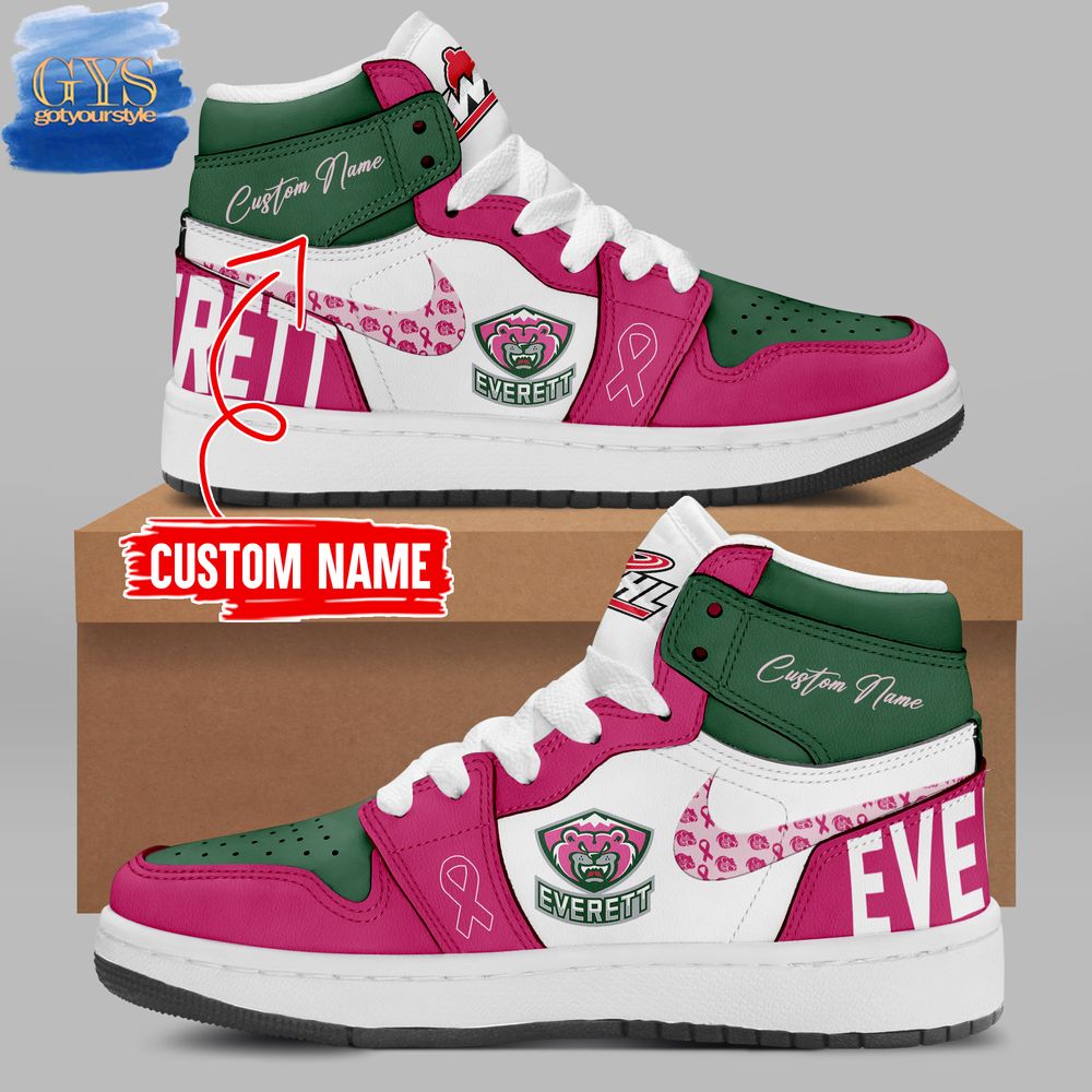 Everett Silvertips 2024 Pink The Rink Air Jordan 1