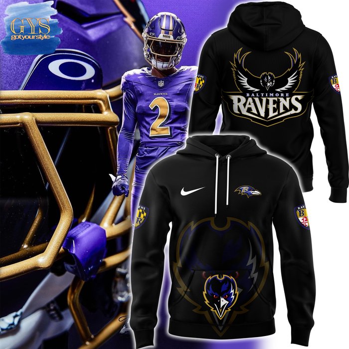 Fanatics Black Baltimore Ravens Alternate Helmet Pullover Hoodie