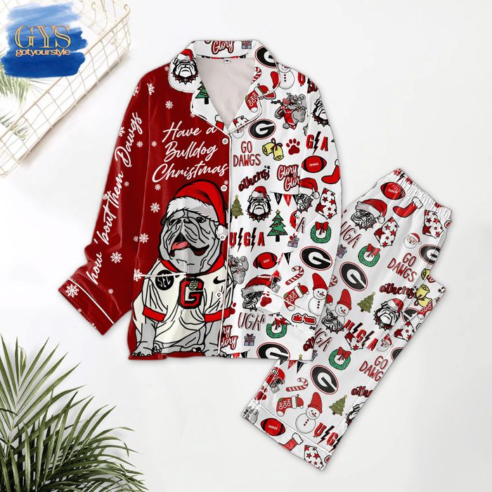 Georgia Have A Bulldog Christmas Pajamas Set