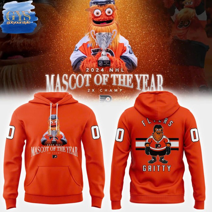 Gritty Philadelphia Flyers Mascot Of The Year 2024 Hoodie