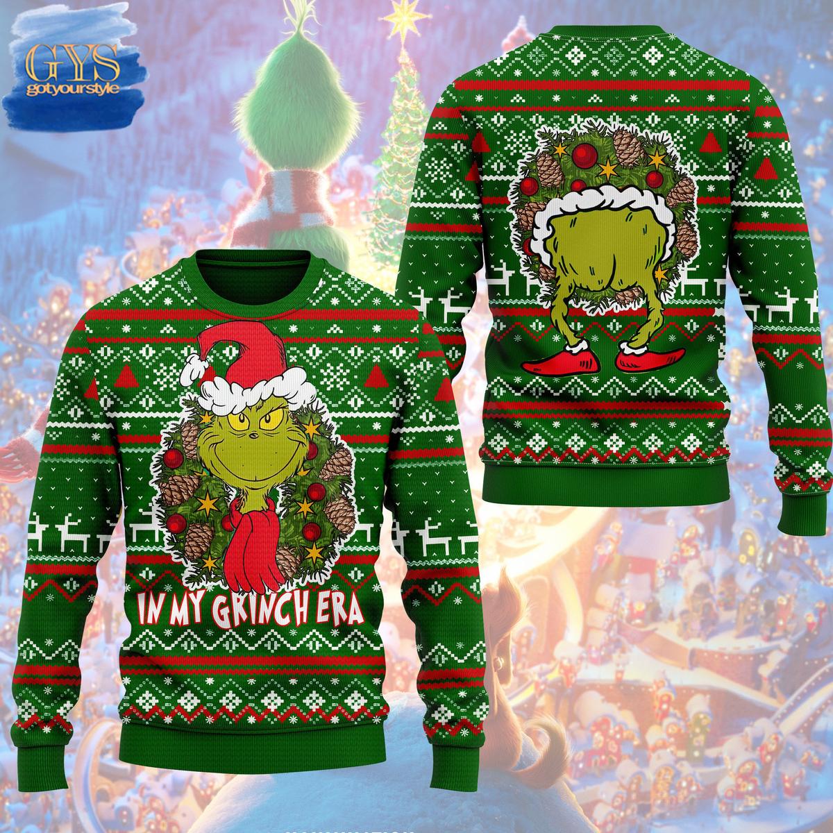 In My Grinch Era Christmas Ugly Sweater