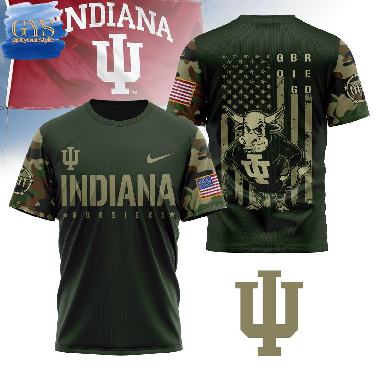 Indiana Hoosiers Go Big Red Camo T-Shirt