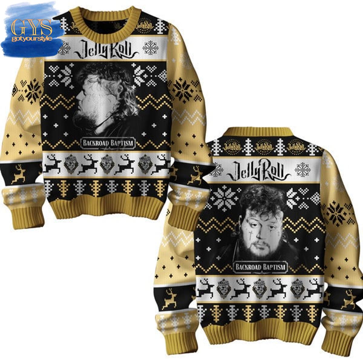 Jelly Roll Backroad Baptism Tour 2024 Ugly Sweater