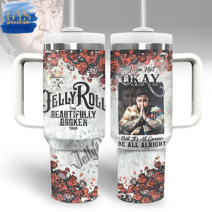 Jelly Roll The Beautifully Broken Tour 40 Oz Tumbler