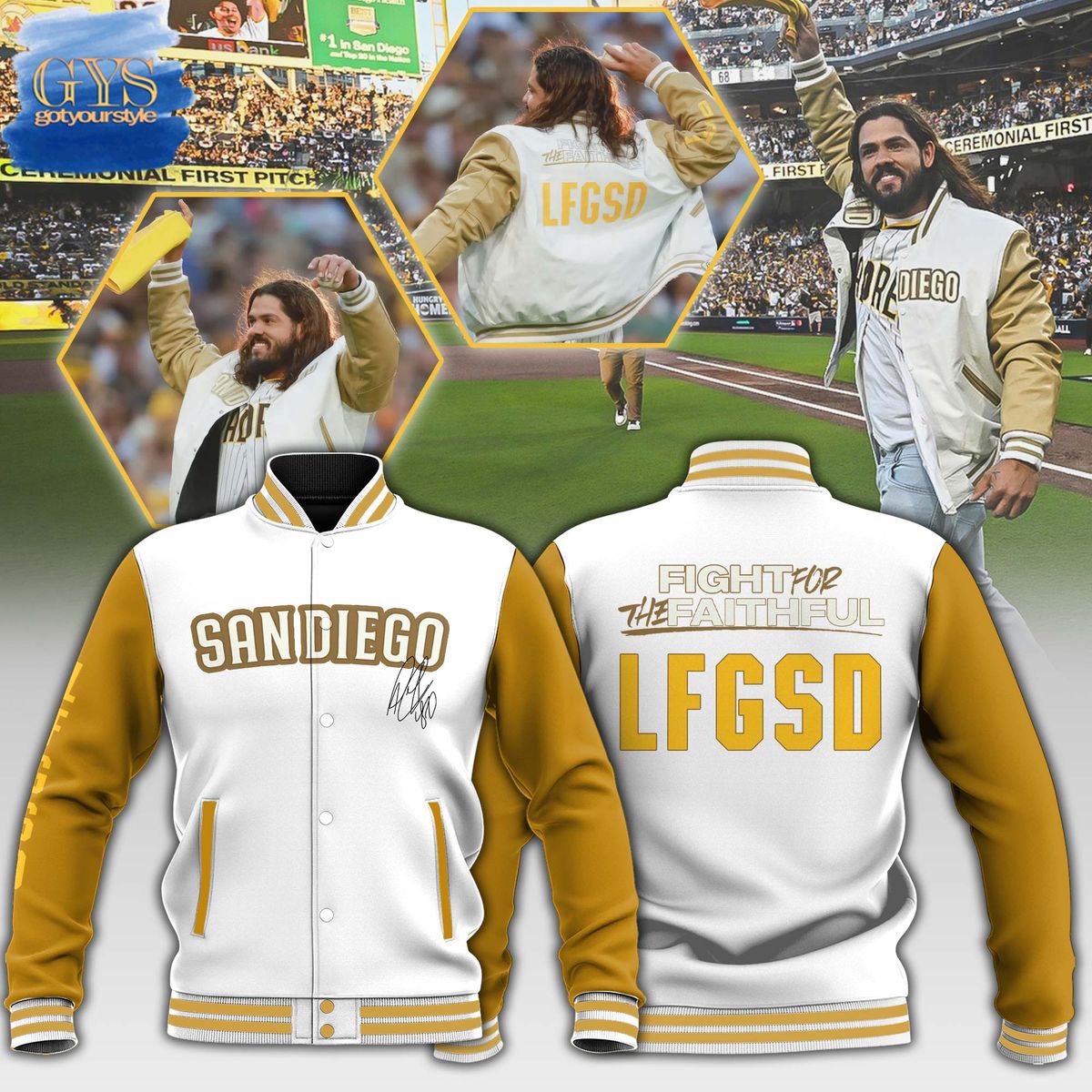 Jorge Alfaro Signature San Diego Padres LFGSD Limited Baseball Jacket