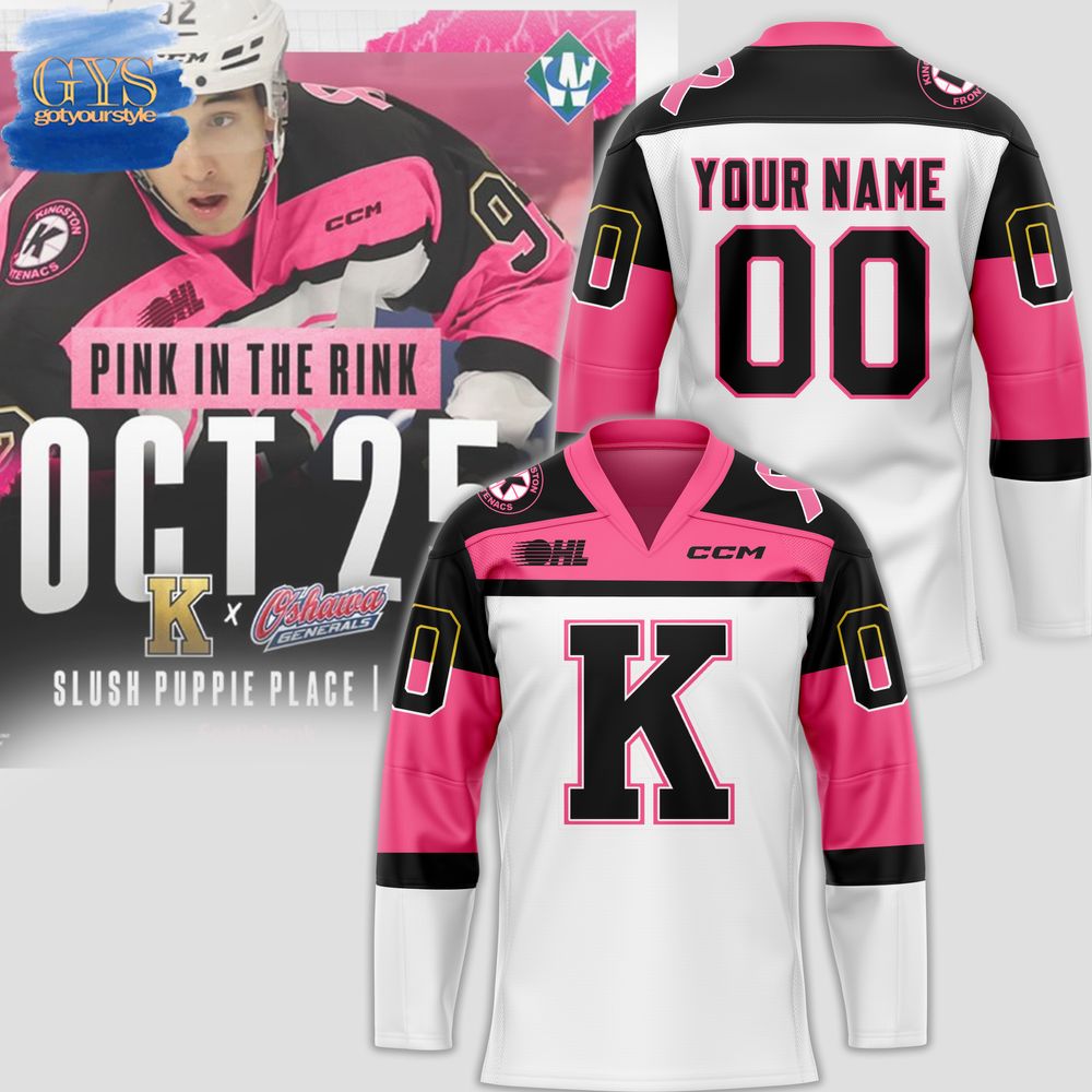 Kingston Frontenacs x Pink In The Rink 2024 Jersey